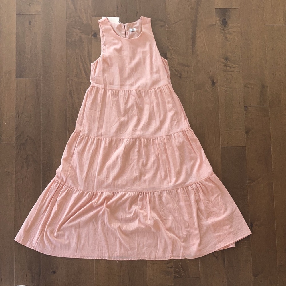 NWT A New Day Tiered Pink Maxi Dress XS